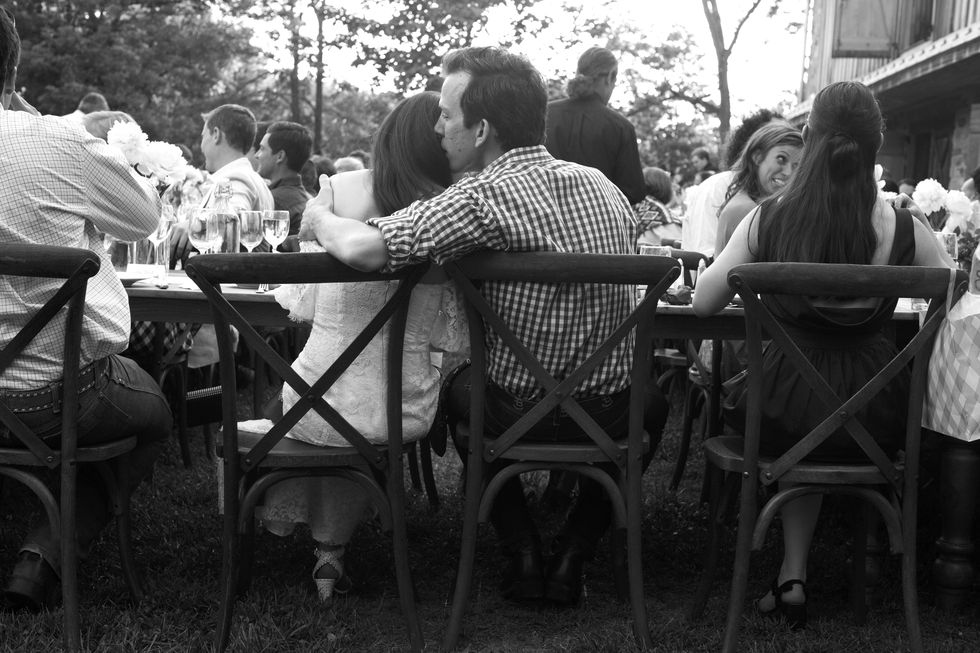 Black-and-white, Monochrome, Monochrome photography, Sitting, Table, Event, Photography, Conversation, Style, Crowd, 