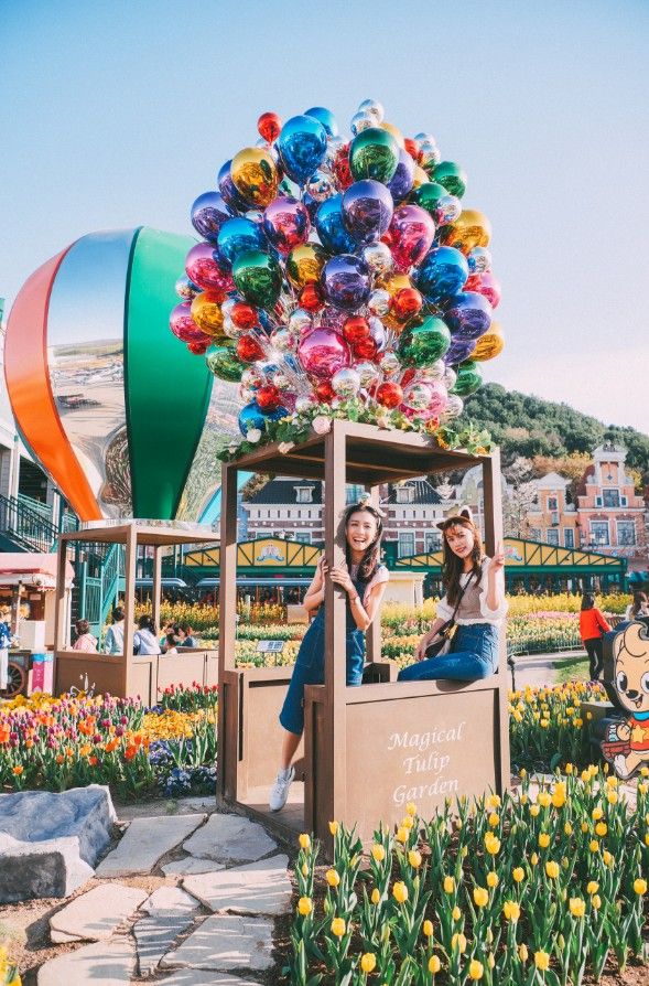 Balloon, Flower, Plant, Amusement park, Toy, Recreation, Tourism, Leisure, Party supply, Tourist attraction, 