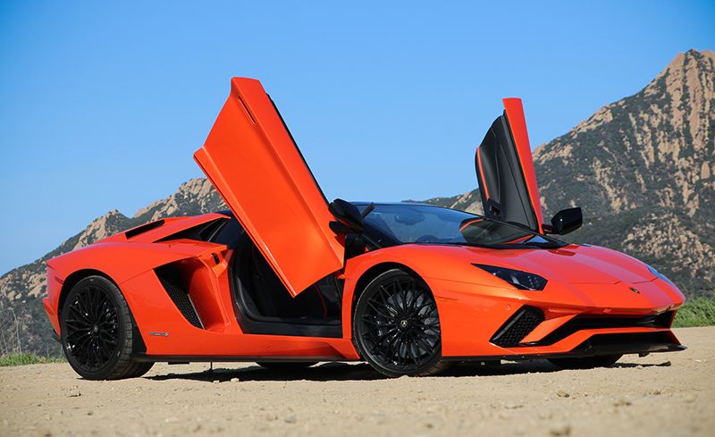 orange lamborghini convertible