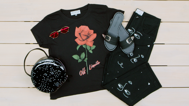 Cute outfits with outlet plain black shirt