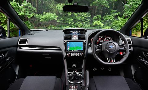Land vehicle, Vehicle, Car, Center console, Steering wheel, Subaru, Technology, Speedometer, Plant, Multimedia, 