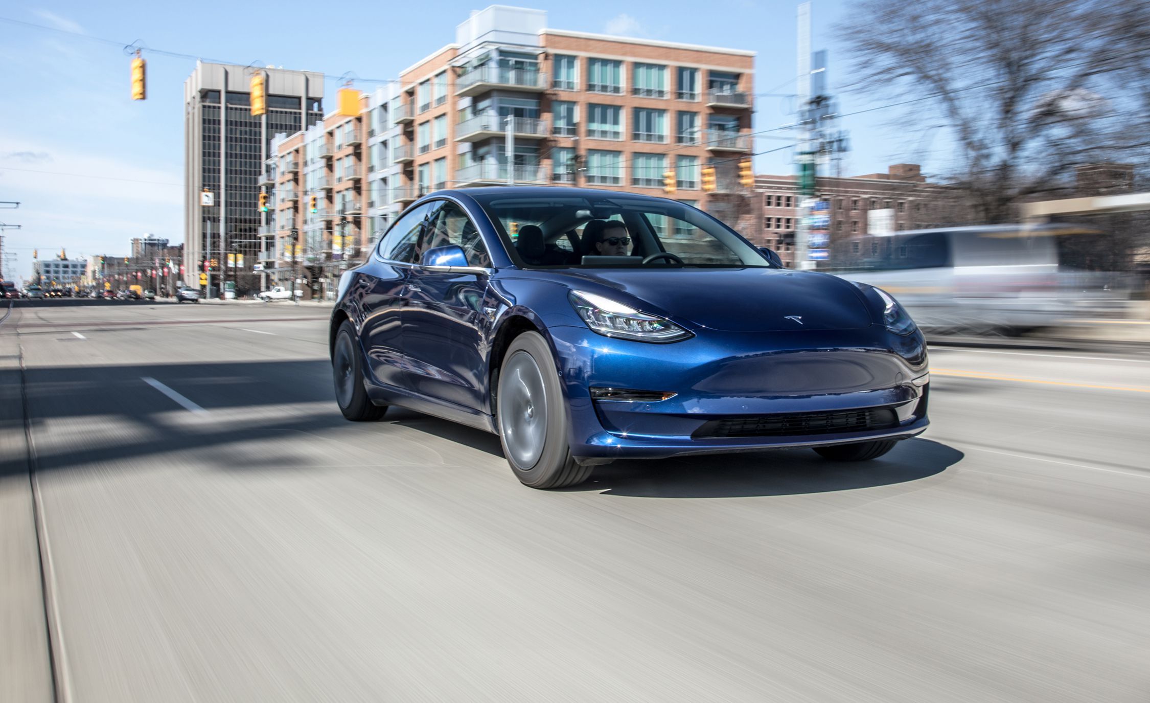 Tesla model 3 long deals range blue