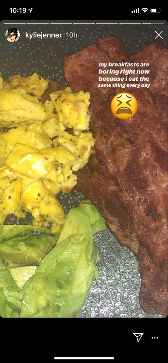 kylie jenner instagram dieta