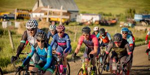 A rider participates in the 2019 Steamboat Gravel cycling race.