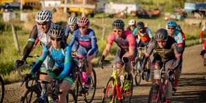 A rider participates in the 2019 Steamboat Gravel cycling race.