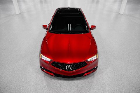 Land vehicle, Vehicle, Car, Automotive design, Red, Motor vehicle, Grille, Mid-size car, Personal luxury car, Hood, 