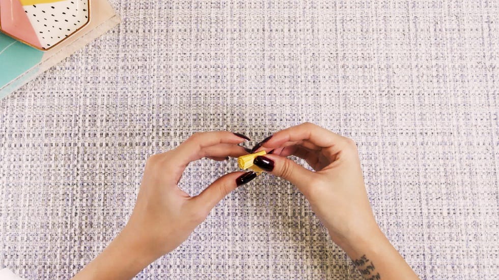 Finger, Crochet, Hand, Textile, Nail, Fashion accessory, Jewellery, Pattern, Beige, Linens, 