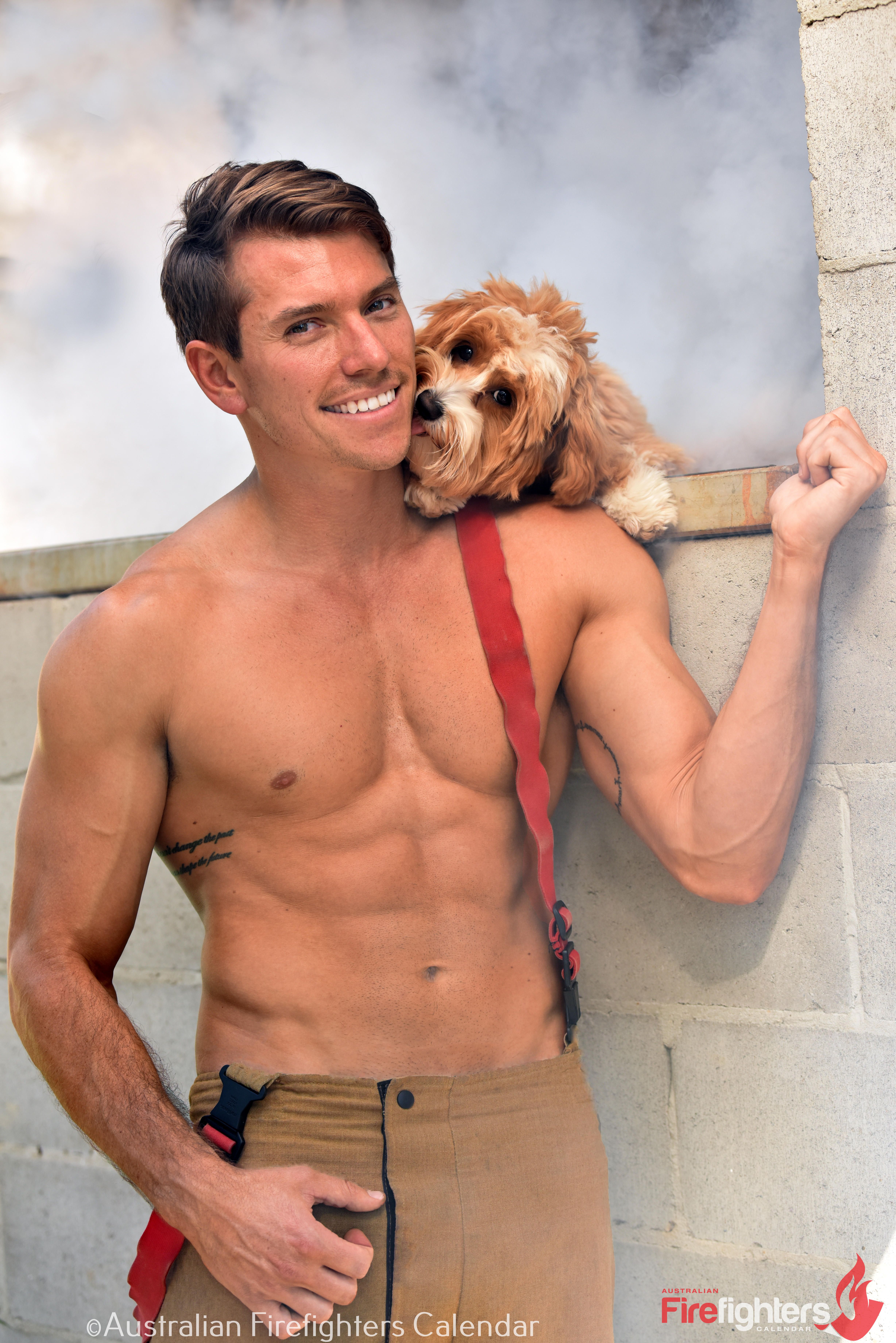 Australia Firefighters Pose With Cute Animals for Sexy 2024