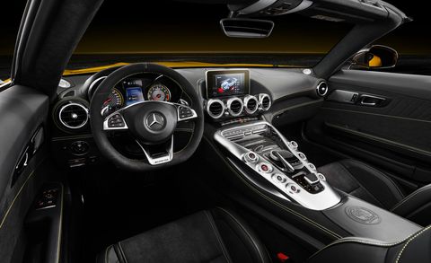 Land vehicle, Vehicle, Car, Center console, Gear shift, Steering wheel, Motor vehicle, Personal luxury car, Mercedes-benz sls amg, Mercedes-benz, 