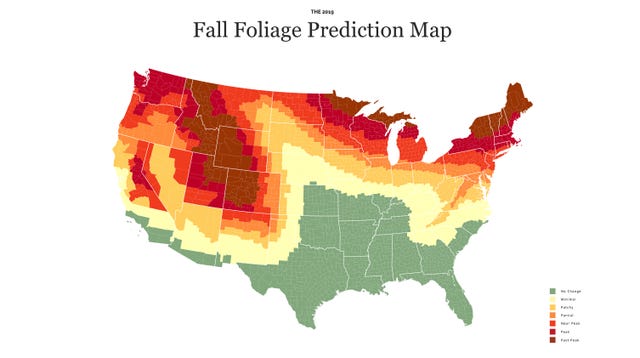 Vt Foliage Map 2020 This Fall Foliage Map Predicts Exactly When The Leaves Will Change