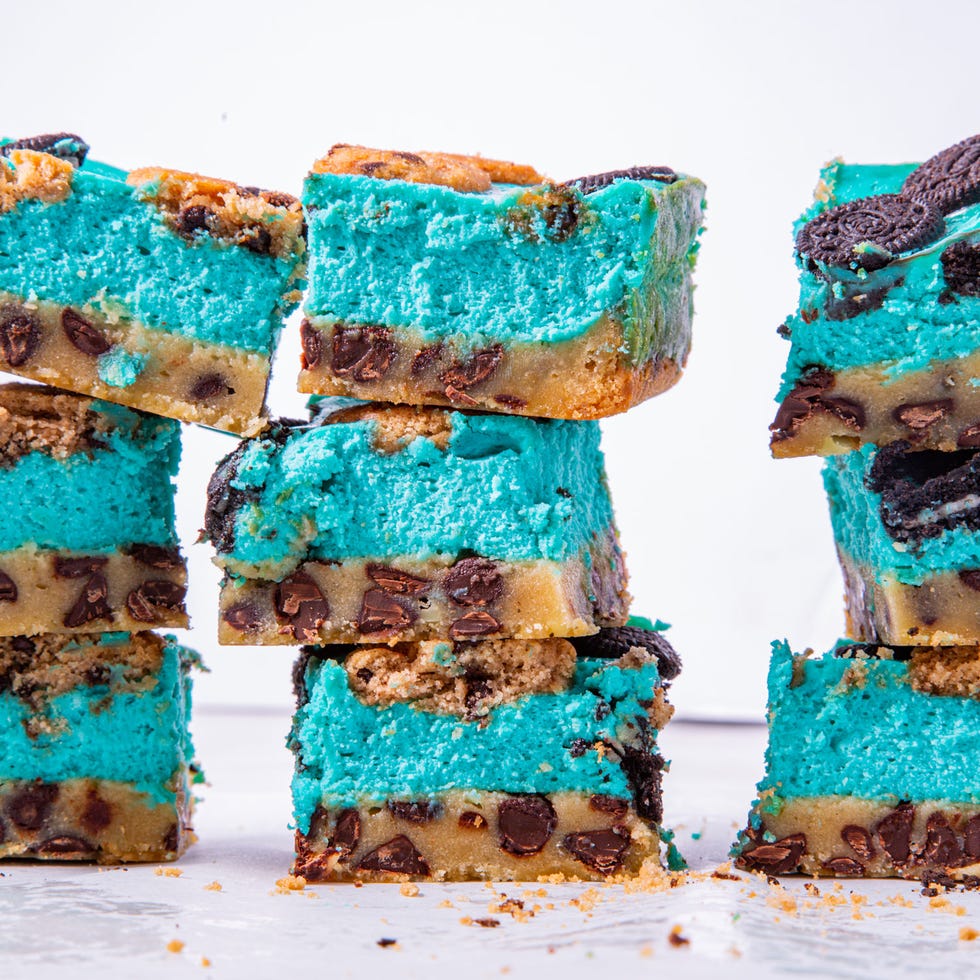 cookie monster cheesecake bars