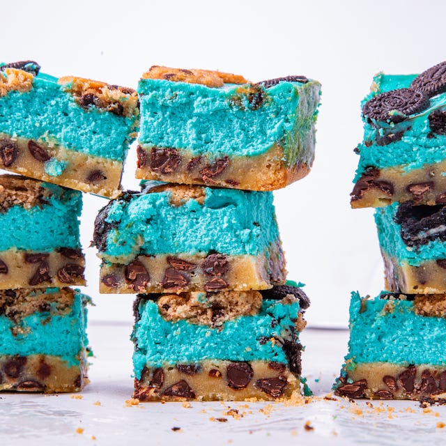cookie monster cheesecake bars