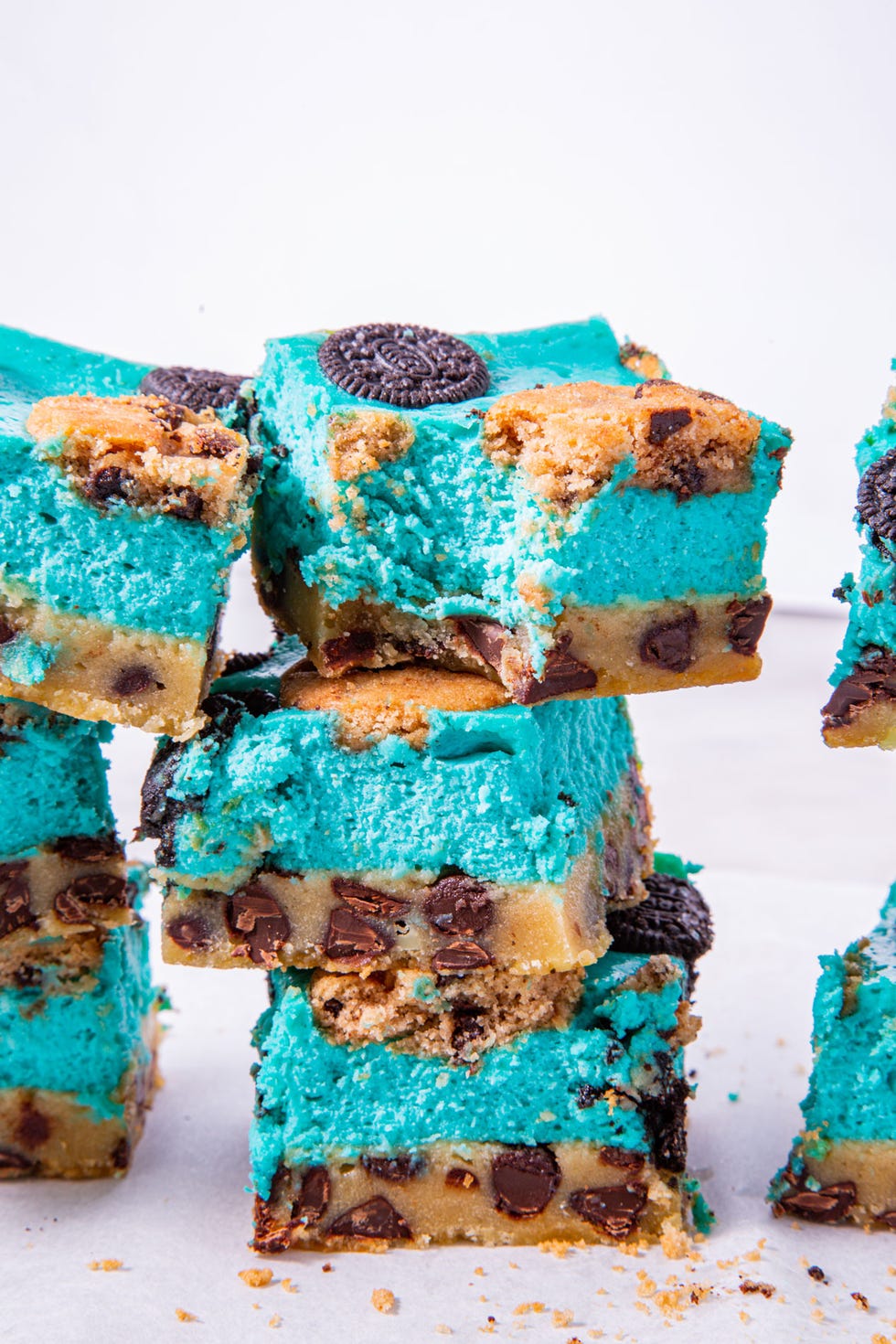 cookie monster cheesecake bars