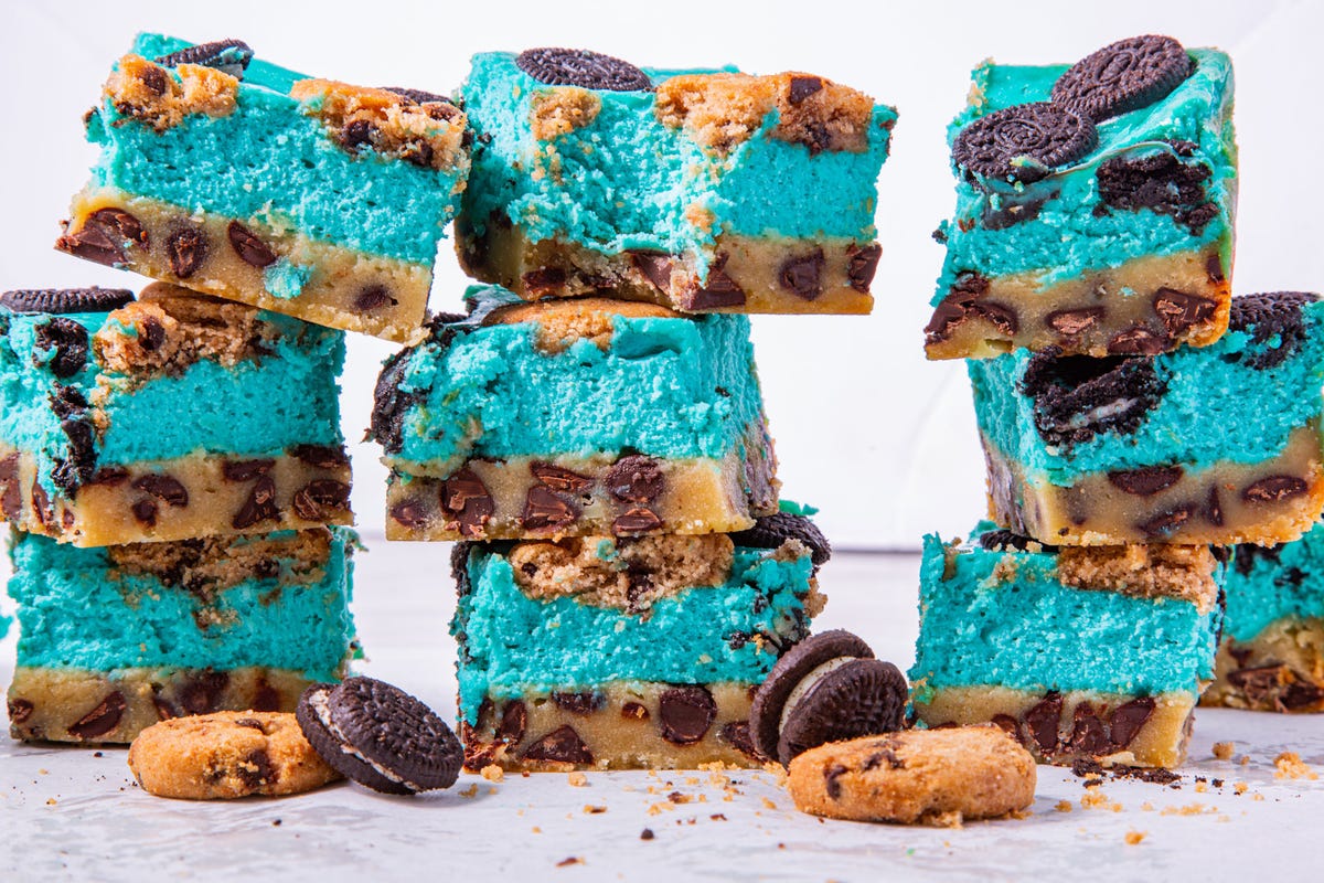 preview for Cookie Lovers Cheesecake Bars Are For All The Cookie Monsters Out There