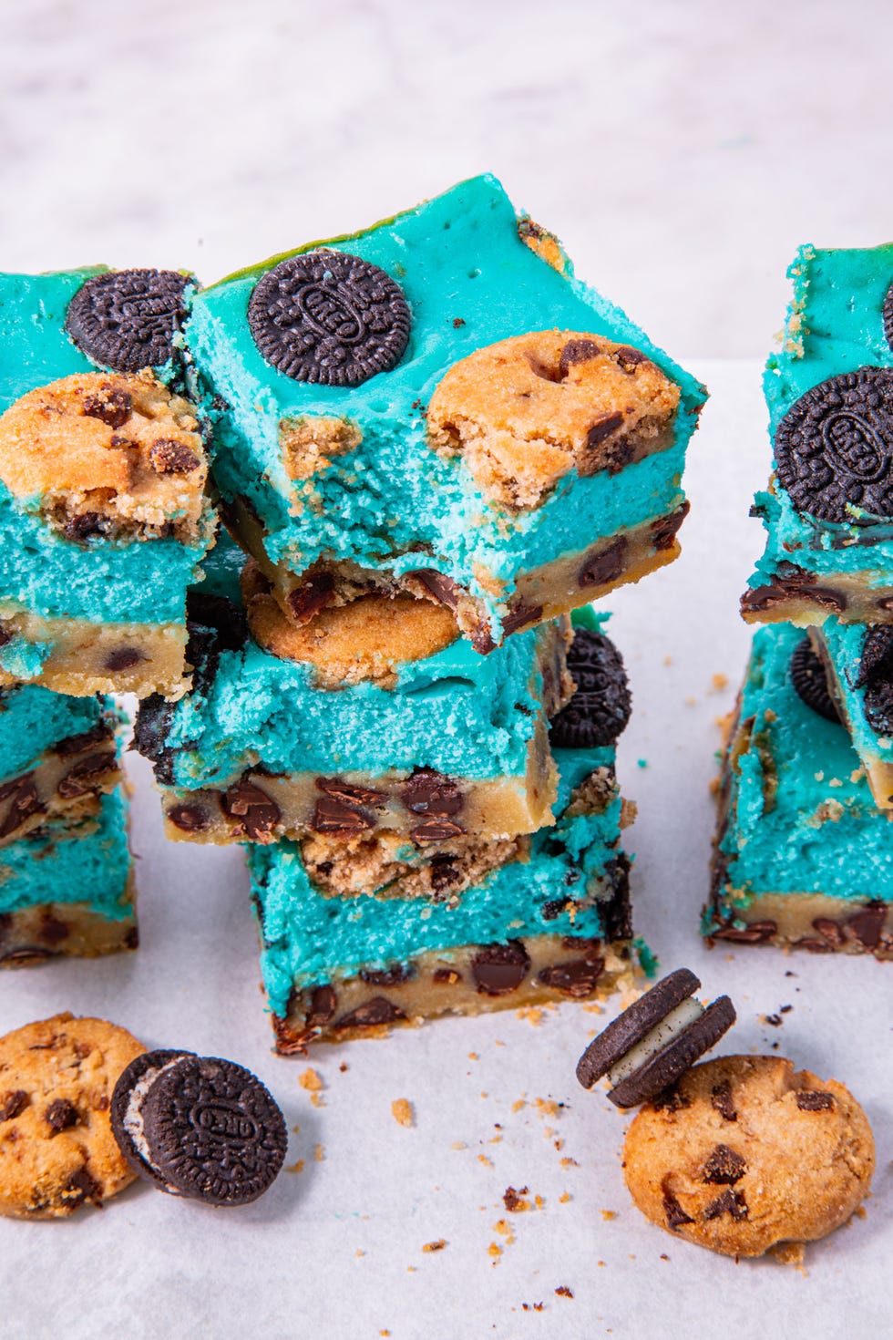 cookie monster cheesecake bars