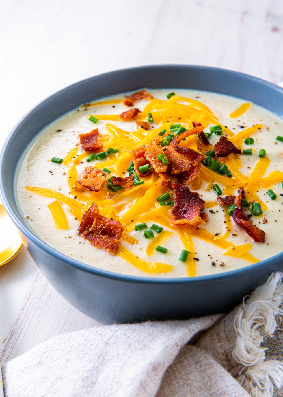 loaded cauliflower soup  delishcom