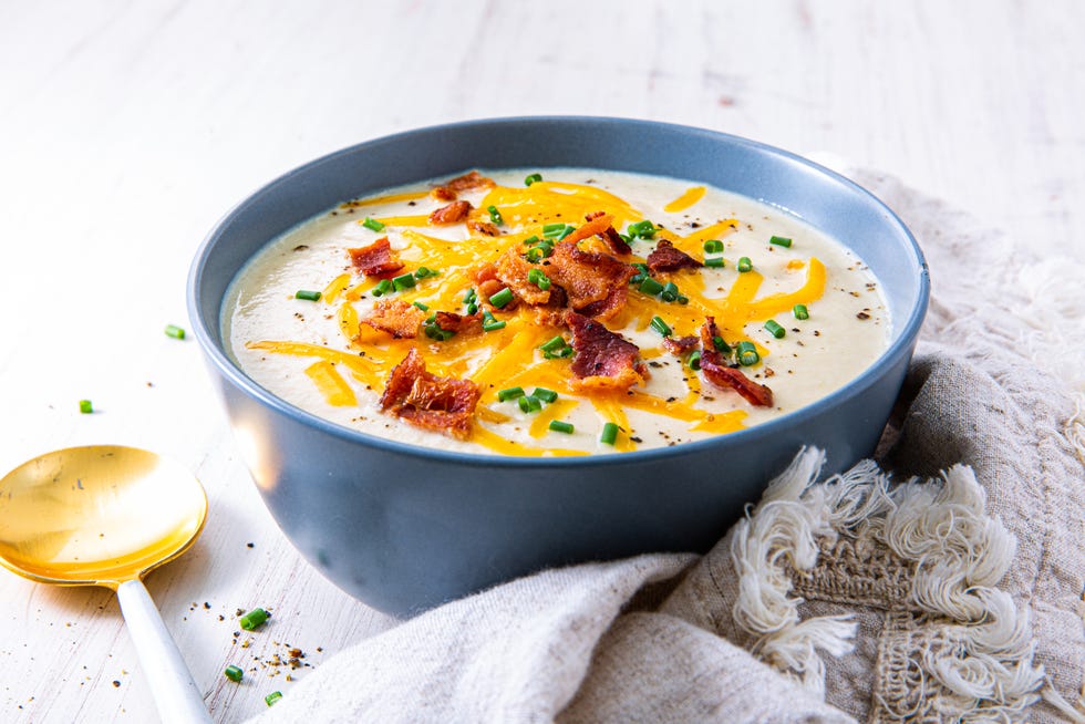 Loaded Cauliflower Soup - Delish.com