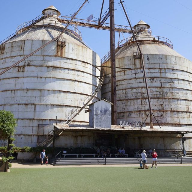 Silo, Architecture, Building, Sky, Grass, Dome, House, City, Industry, Metal, 