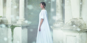 Photograph, White, Clothing, Dress, Gown, Wedding dress, Bride, Beauty, Fashion, Bridal clothing, 