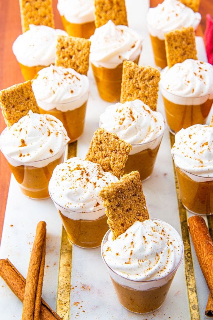 pumpkin pie pudding shots