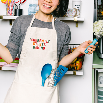 currently stress baking apron