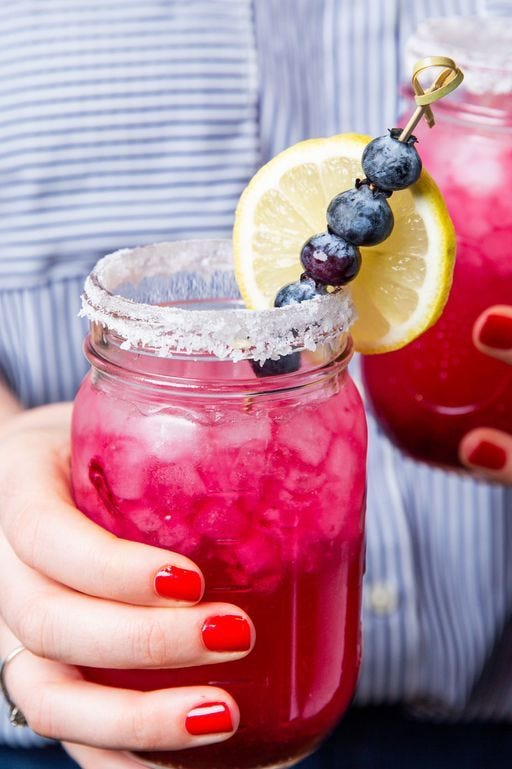blueberry lemonade margaritas