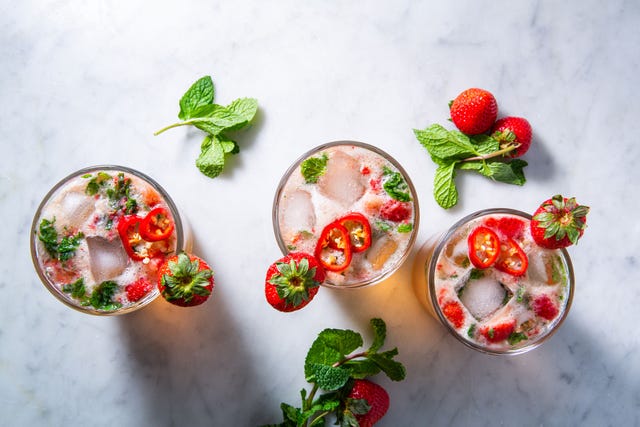 strawberry jalapeño mint julep