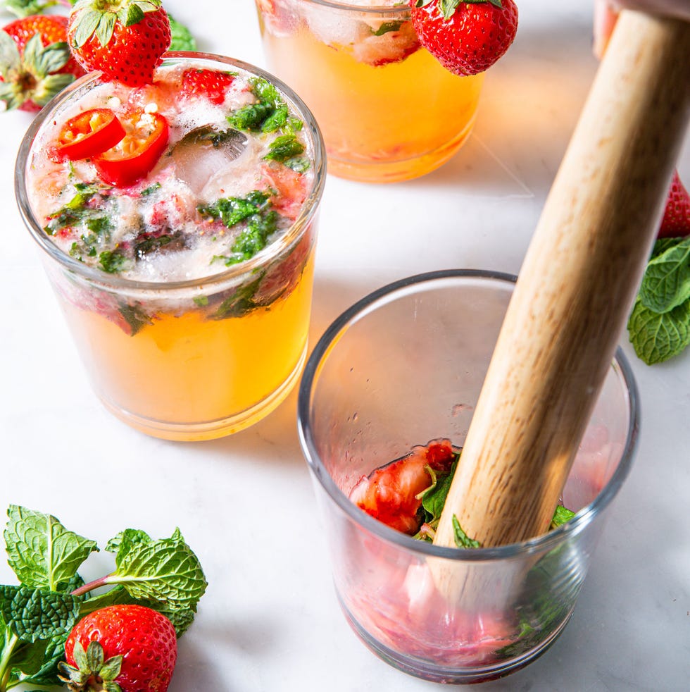 Strawberry Jalapeño Mint Julep - Delish.com strawberry jalapeño mint julep