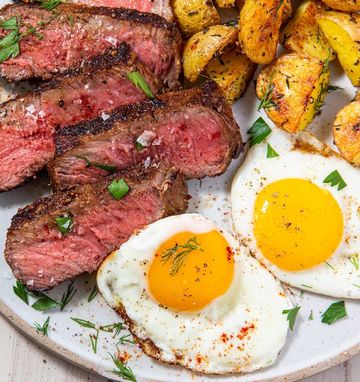 steak and eggs