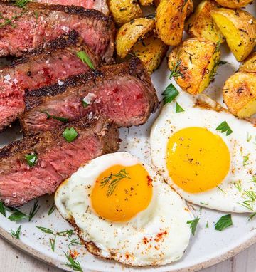 steak and eggs