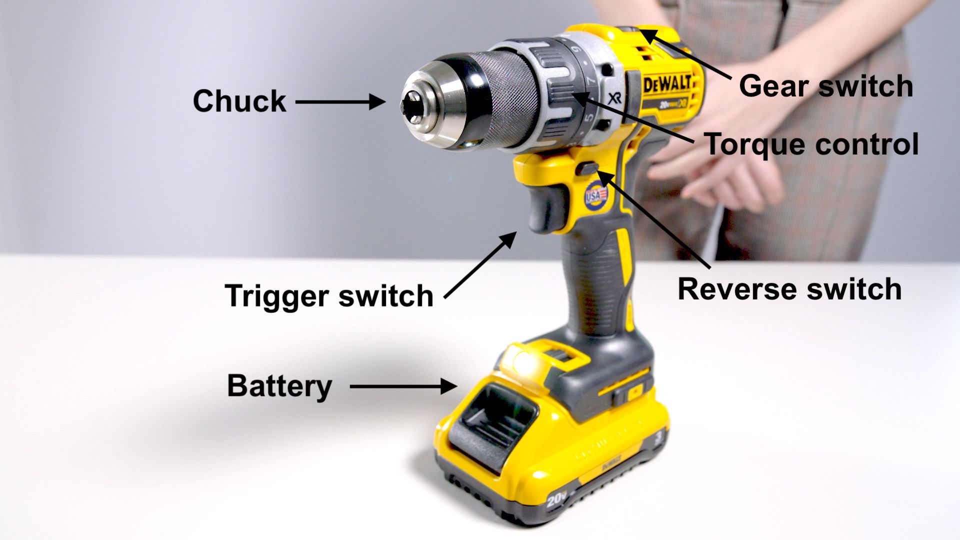 is used to open and close the chuck on a power drill? 2