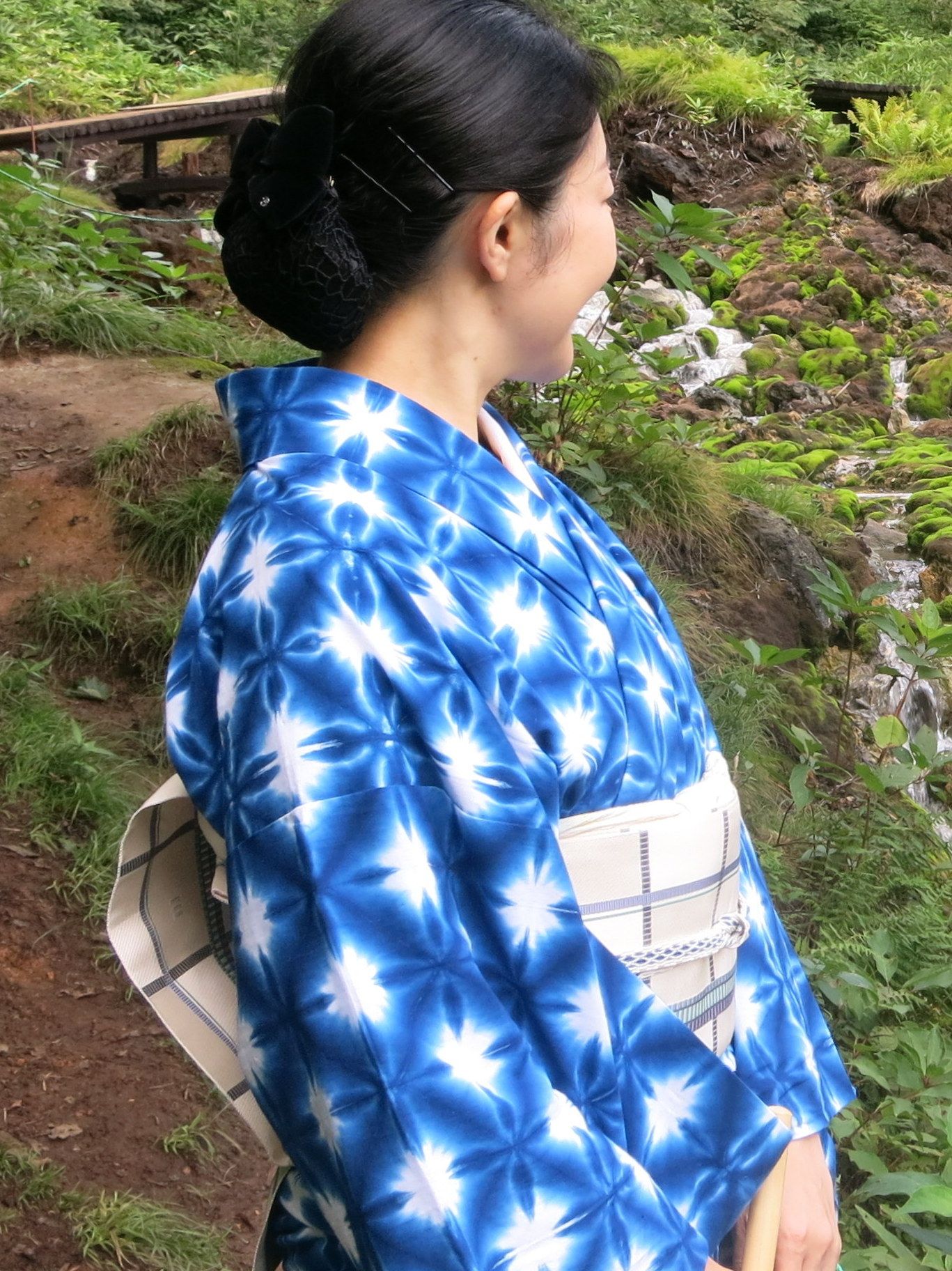 朝香沙都子の着物ダイアリー｜浴衣としても着物としても重宝する雪花絞り