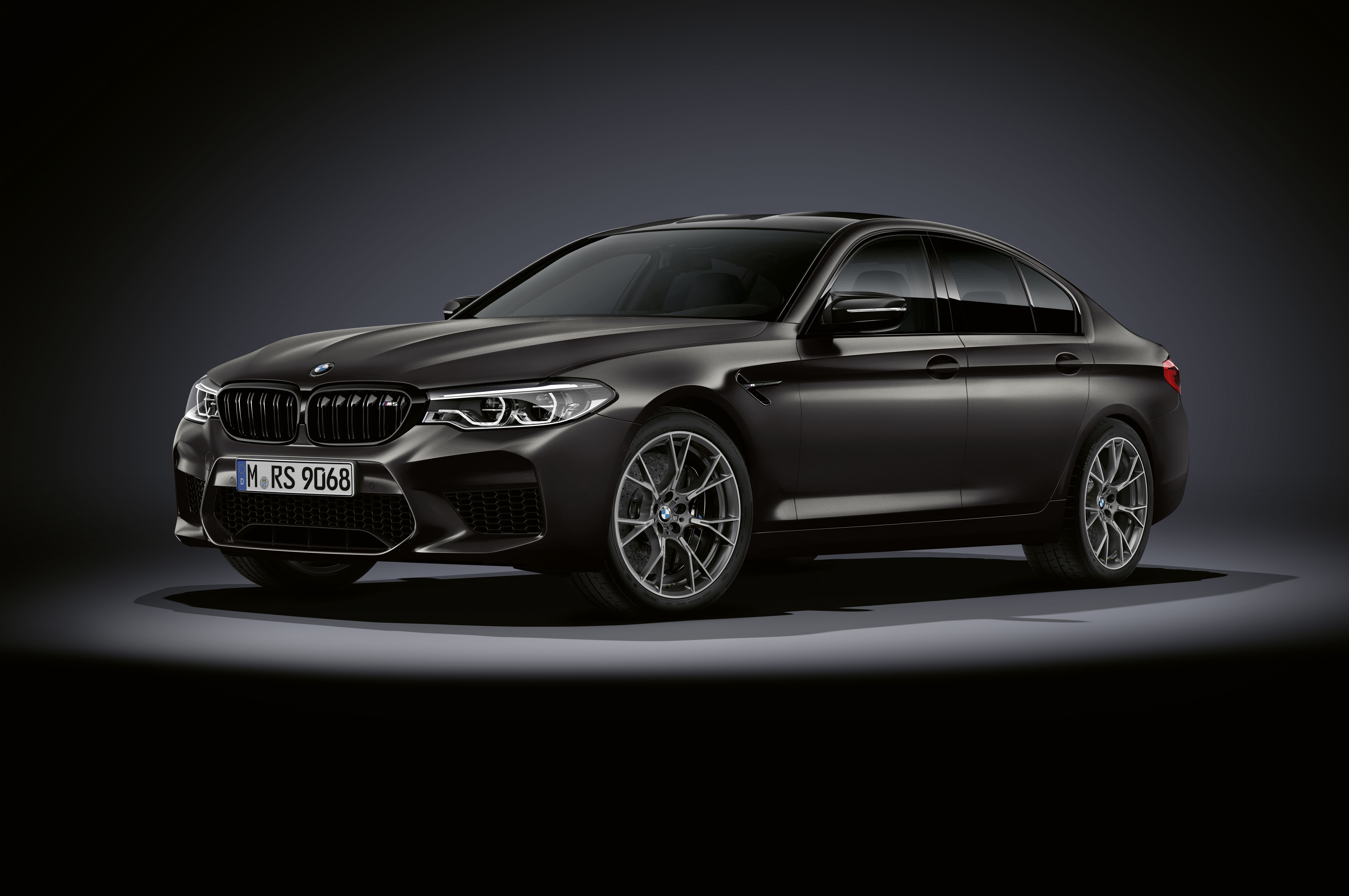 Download wallpapers BMW M5, F10, exterior, gray matt M5, tuning F10, bronze  wheels, M package, German cars, BMW