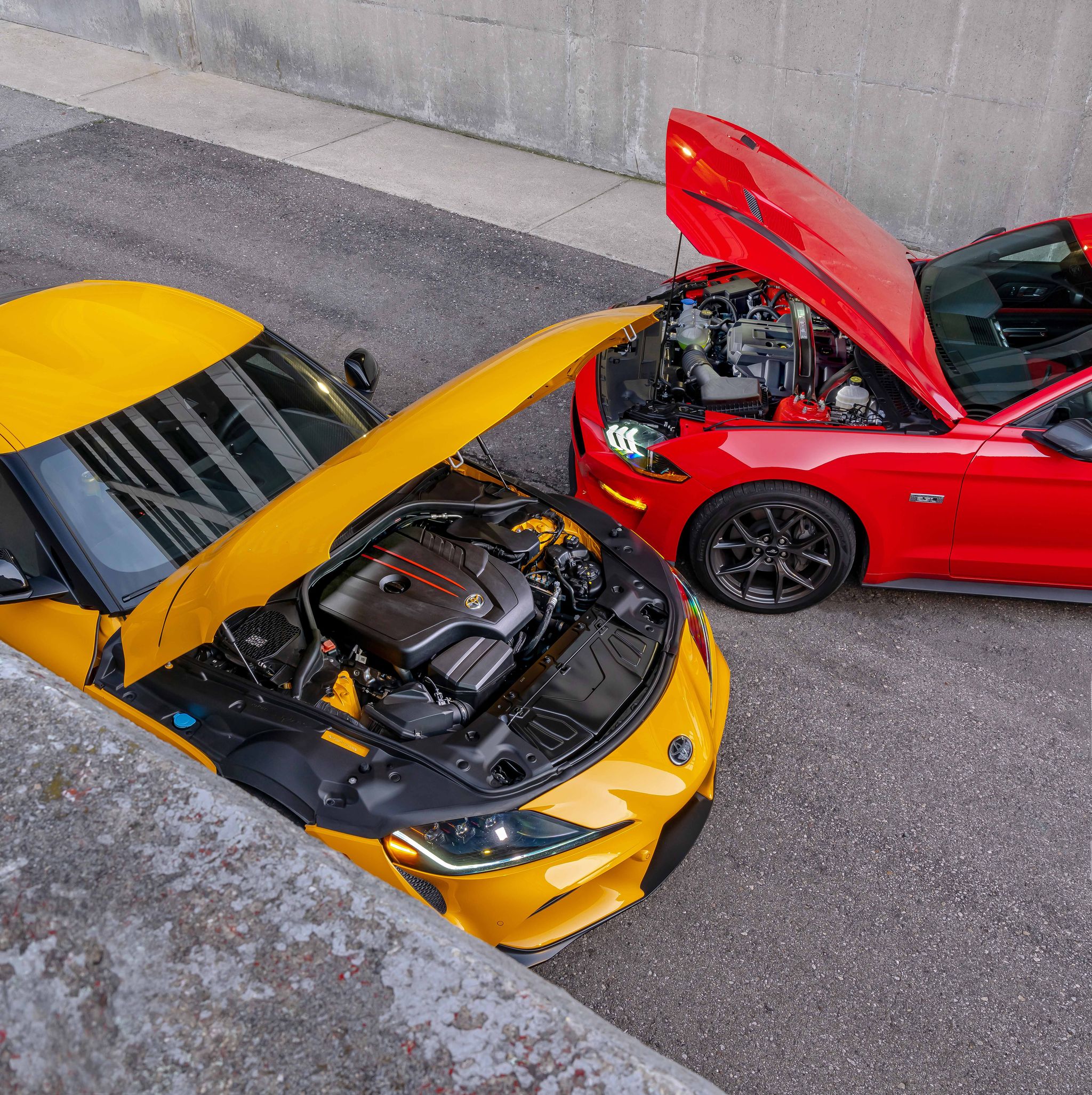 2020 ford mustang 23l high performance and 2021 toyota supra 20