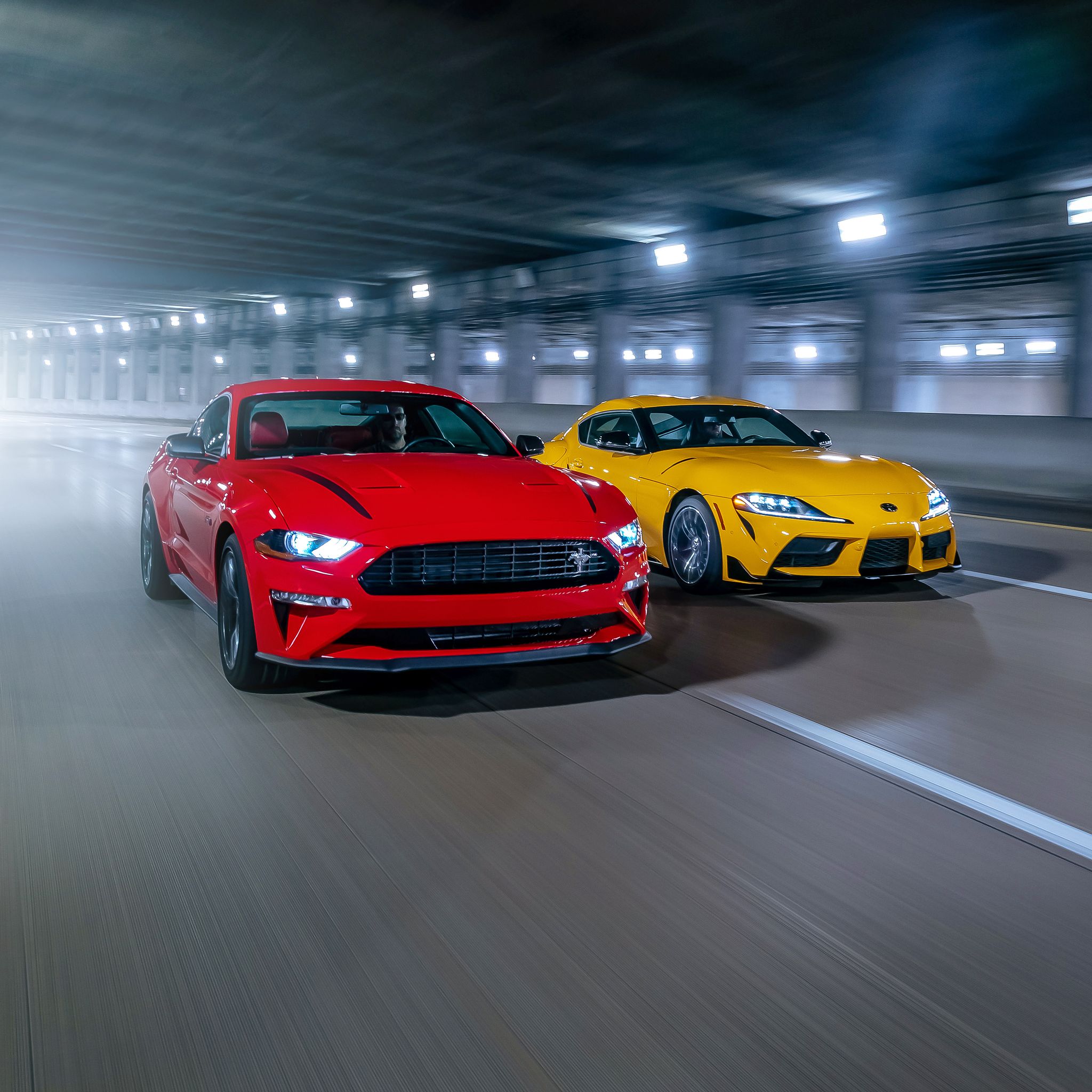 2020 ford mustang 23l high performance and 2021 toyota supra 20