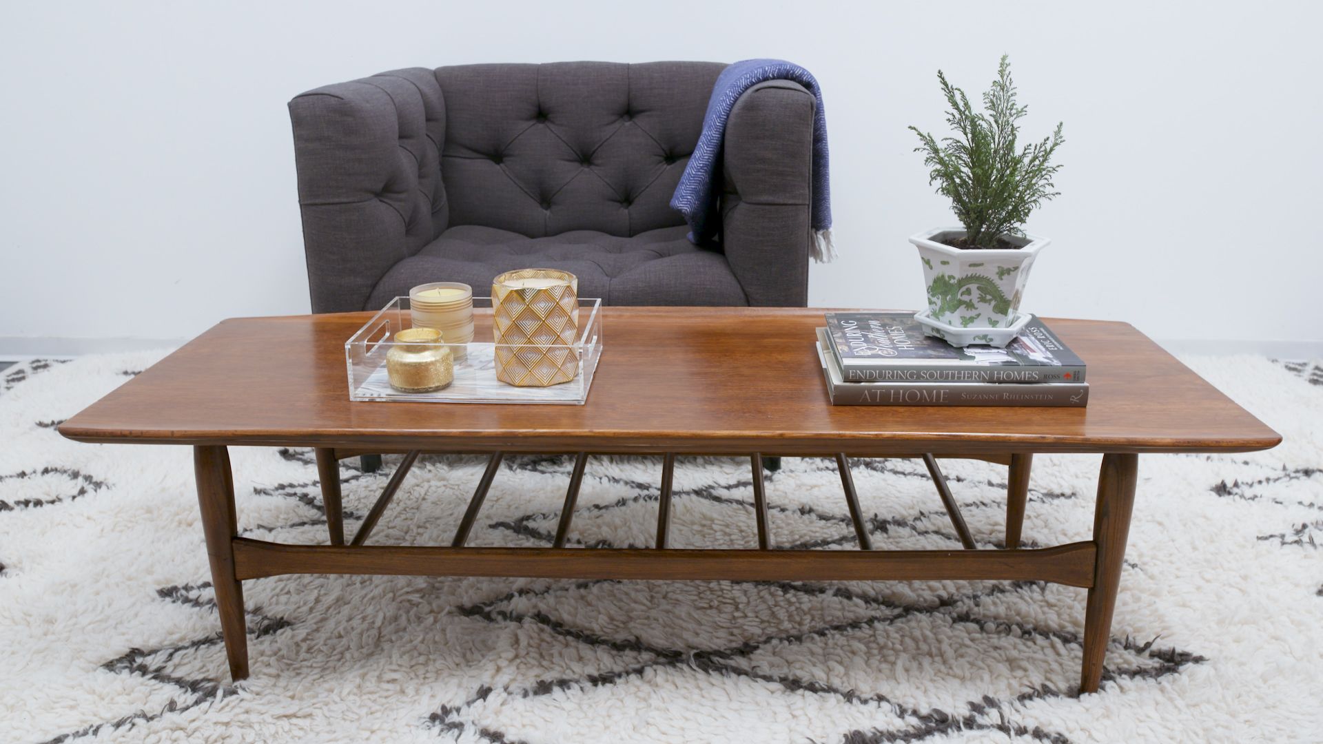 wood retro coffee table