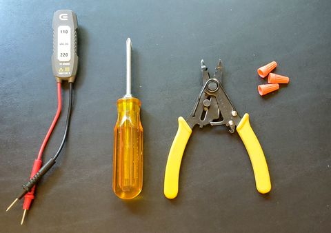 tools for changing a light fixture