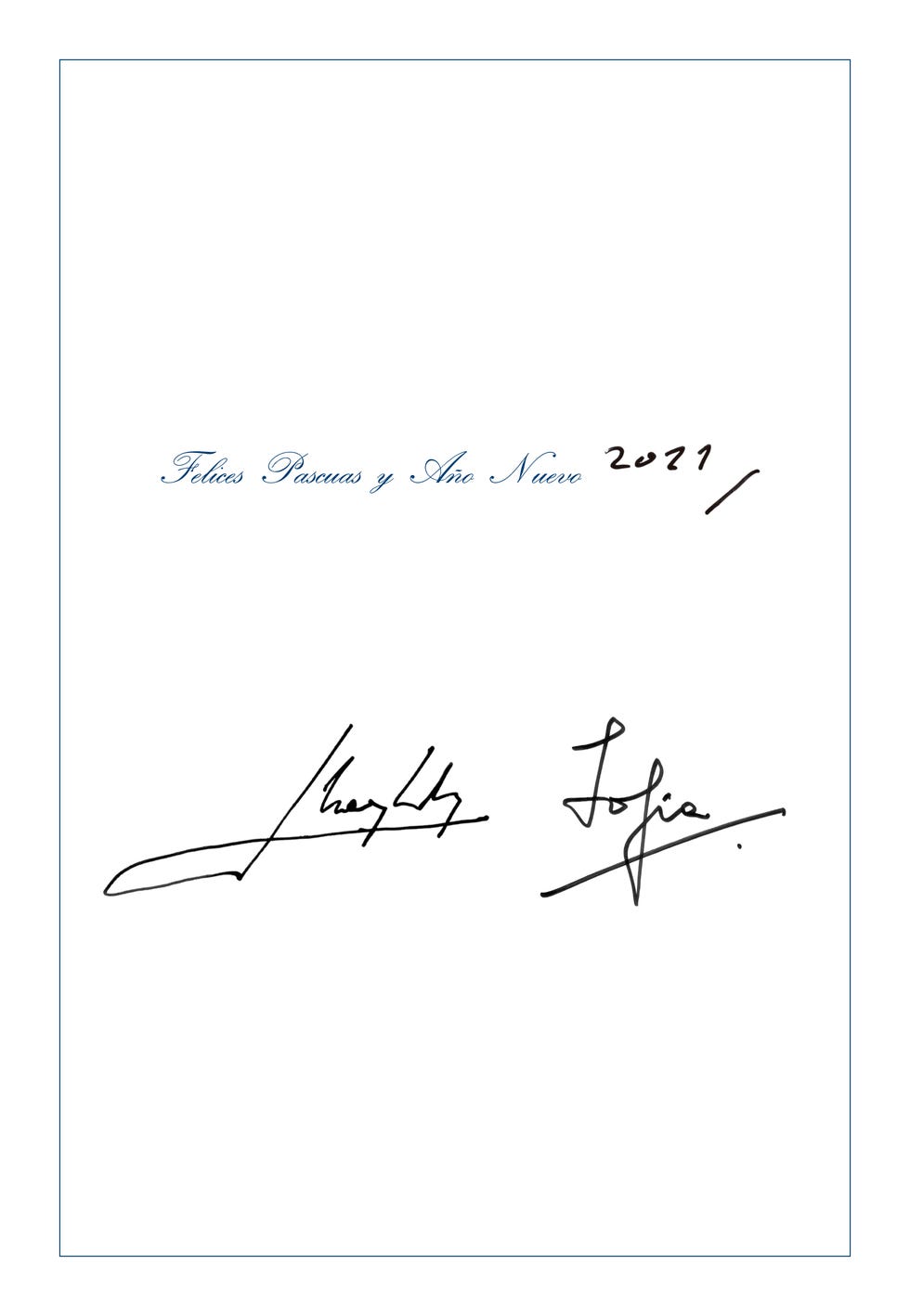firmas de los reyes eméritos