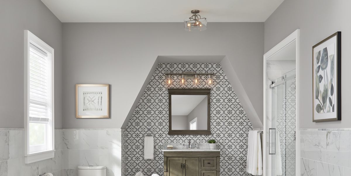"306080848 boswell quarter 4 light brushed nickel vanity light with painted weathered gray wood accents308461080 azila 8" x8" glazed porcelain floor and wall tile 516 sq'  case303096195 everly 8" 2 handle bathroom faucet303569819 everly 24" towel bar303569810 everly double post toilet paper holder303569830 everly towel ring205840982 tofino complete 1 pc elongated toilet w slow close seat309903256 egyptian 18 pc towel set306080941 3 light brushed nickel semi flush mount with clear glass shade301165221 calacatta cressa herringbone 12 in x 12 in x 10 mm honed marble mesh mounted mosaic tile 94 sq ft  case205138045 carrara glazed polished porcelain floor and wall tile305860873 passage 60" x72" frameless sliding shower door clear glass303656335 everly h2o kinetic single handle 3 spray tubshower sprayer206487128 naples 37" bath vanity310822770 round wicker baskets s3309429513 water leaves i framed wall art 30x24203869005 "tribal etched lines d" wall art 20x201320057 thd 2020 summer bath event interconnected  pirrello"