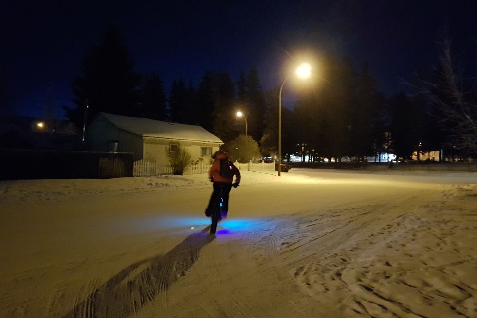 Canadian teen fat bikes to school through the Yukon winter