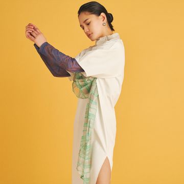 Yellow, Textile, Costume, Kimono, 