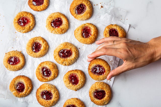 glutenfree almond thumbprints