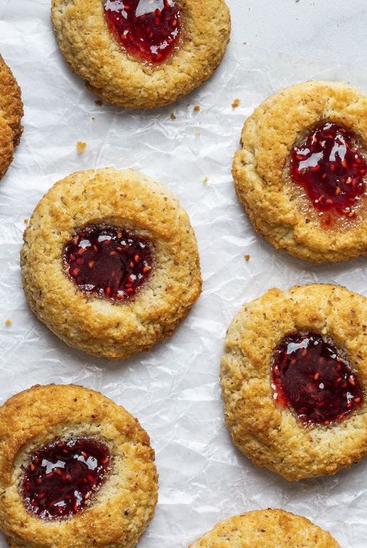 glutenfree almond thumbprints