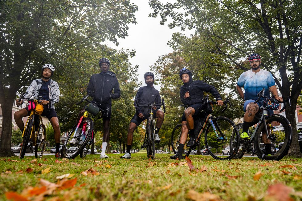 john shackelford and friends at a ride stop on october 10, 2020 in richmond, virginia