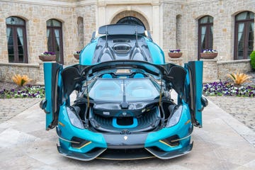 2021 koenigsegg regera hood, doors, rear cover lifted