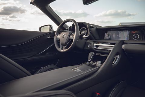 2021 lexus lc500 convertible interior dash