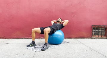 swiss ball crunch
