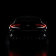 the 2021 acura tlx rear end teaser