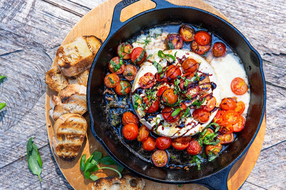 campfire caprese brie