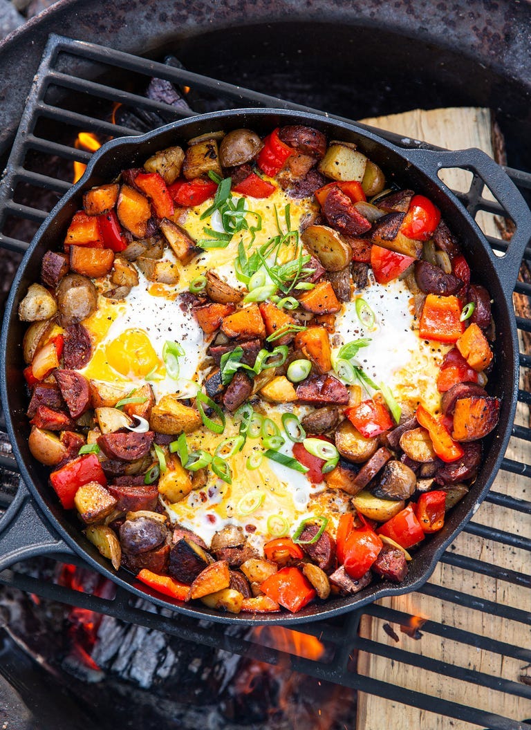 Maple Chorizo Breakfast Skillet - Campfire Maple Chorizo Breakfast Skillet